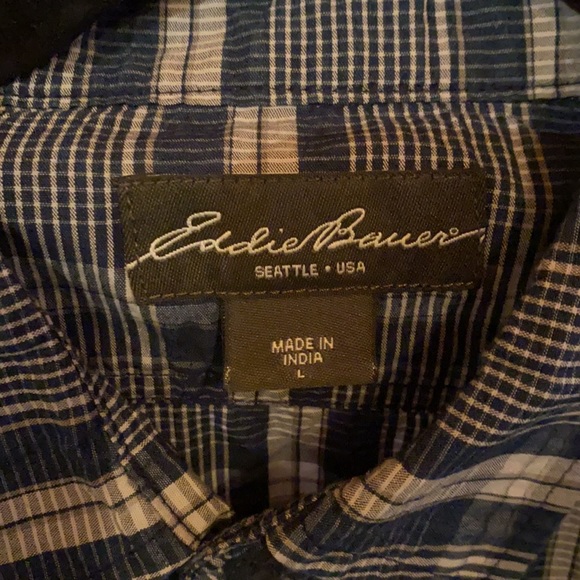 Eddie Bauer Plaid Long Sleeve Button Down Shirt - Picture 6 of 7
